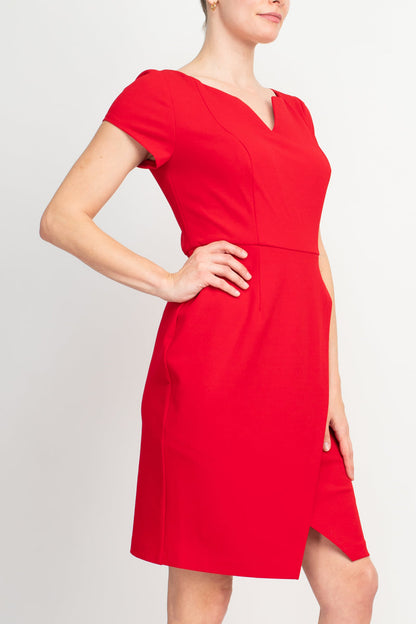 Connected Apparel Matte Jersey Sheath Dress