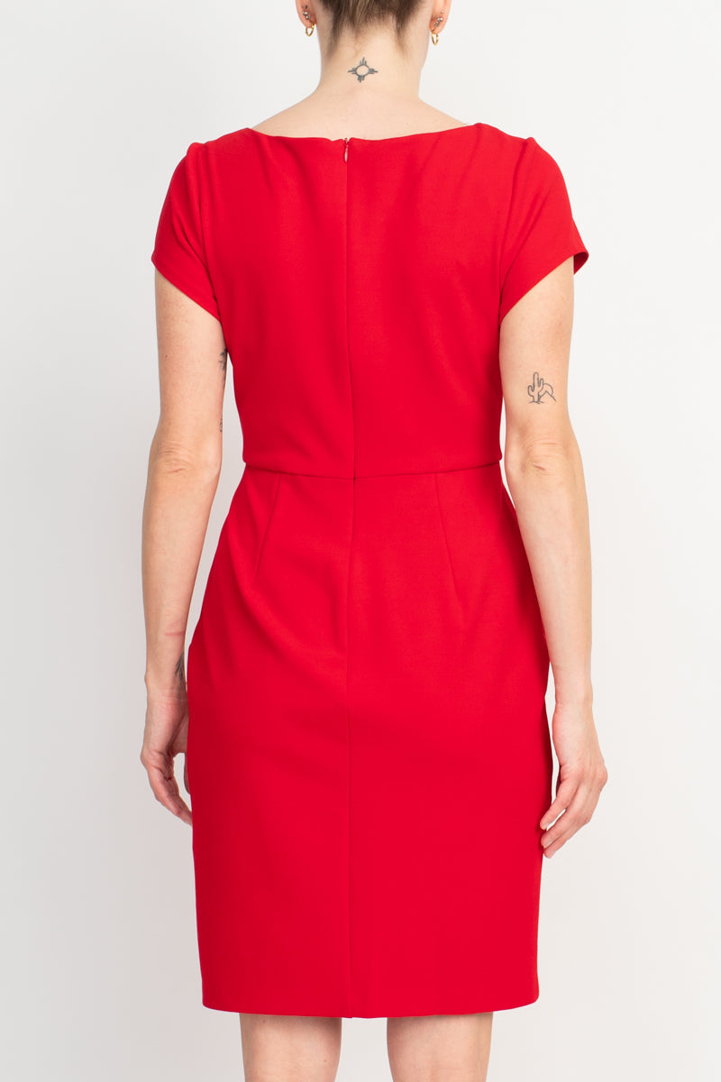 Connected Apparel Matte Jersey Sheath Dress