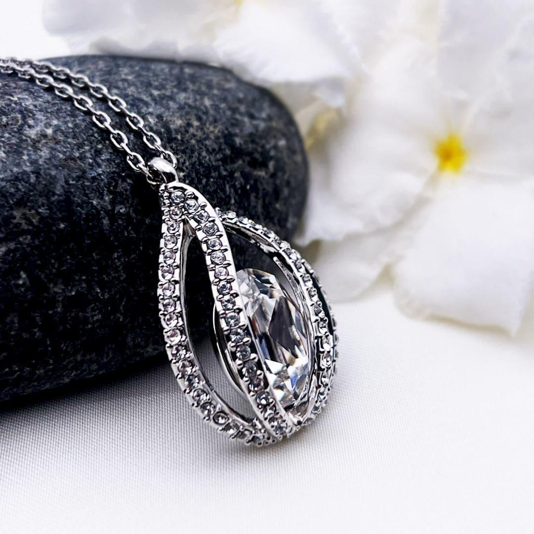 TRYNDI™ To My Bonus Mom Birdcage Necklace With Authentic Swarovski Crystals