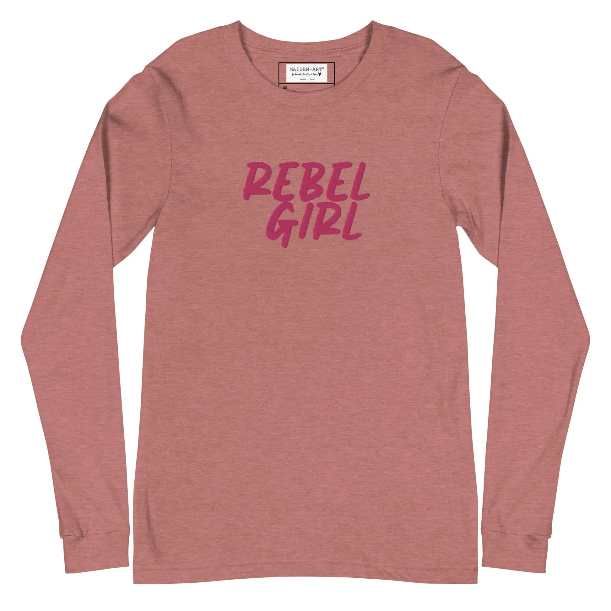 Rebel Girl Unisex Long Sleeve Tee with EMBROIDERY-2