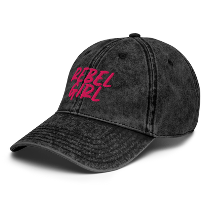 Vintage Cap REBEL GIRL Vintage Cotton Twill Cap-3