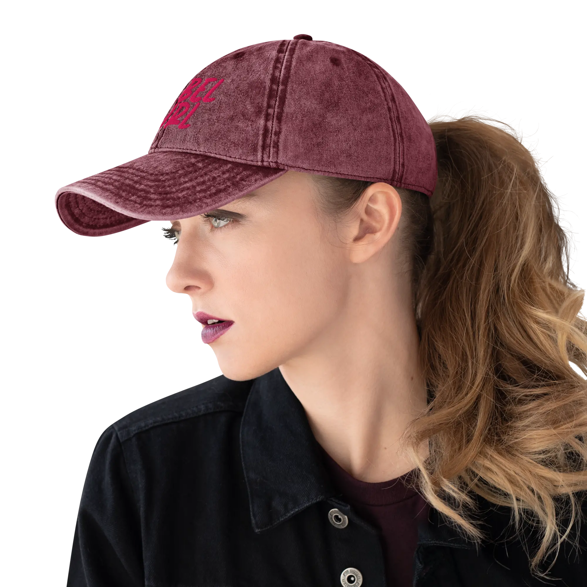 Vintage Cap REBEL GIRL Vintage Cotton Twill Cap-1