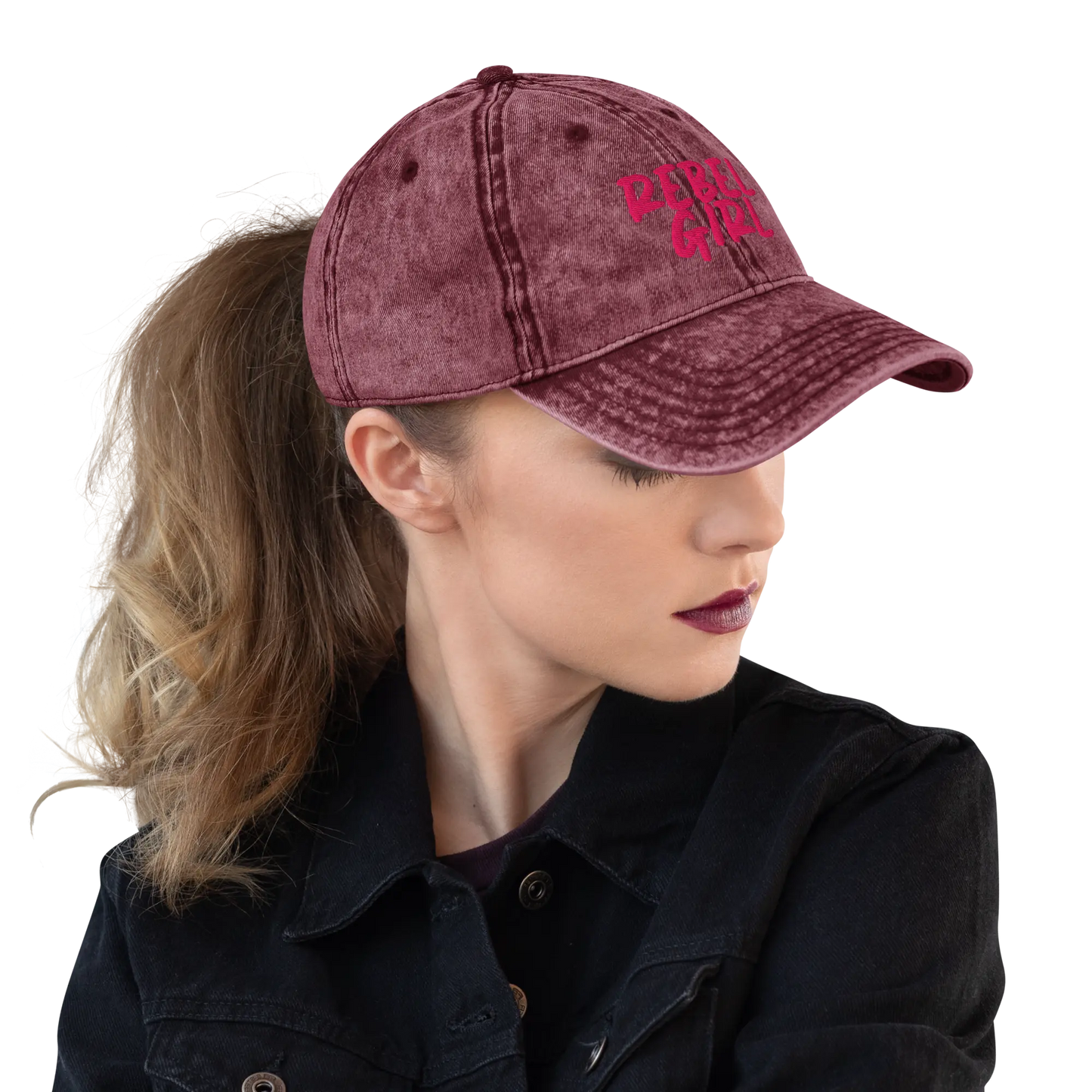 Vintage Cap REBEL GIRL Vintage Cotton Twill Cap-3