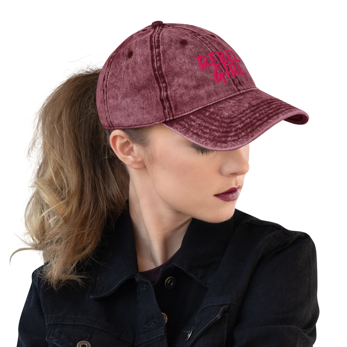 Vintage Cap REBEL GIRL Vintage Cotton Twill Cap-3