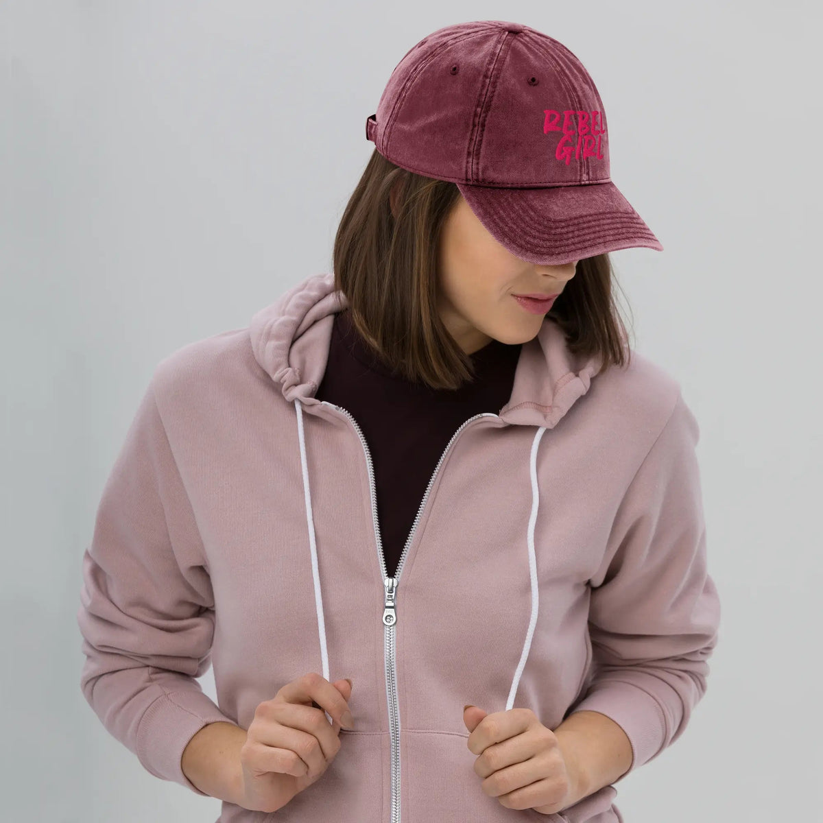 Vintage Cap REBEL GIRL Vintage Cotton Twill Cap-4